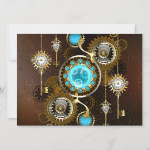 Invitation Steampunk Rusty Background