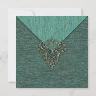 Invitation Steampunk Vintage Damask et Floral
