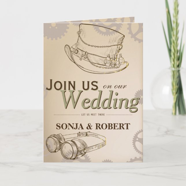 Invitation - Steampunk with Hat and Googles (Devant)