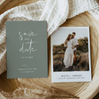 STELLA Boho Sage Photo Enregistrer La Date