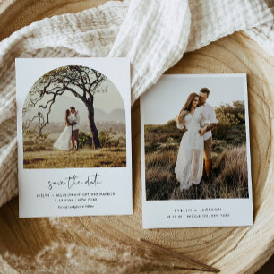 Invitation STELLA Modern Edgy Arch Photo Enregistrer La Date