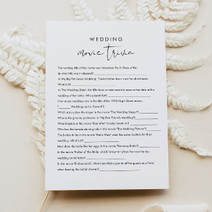 Invitation STELLA Movie Trivia Fête des mariées Jeu