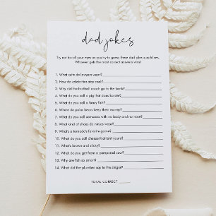 Invitation STELLA Papa plaisante Baby shower Game Card