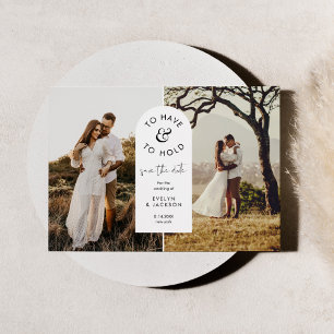 Invitation STELLA Photo Mariage moderne Enregistrer la date