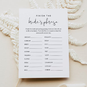 Invitation STELLA termine le jeu de la mariée