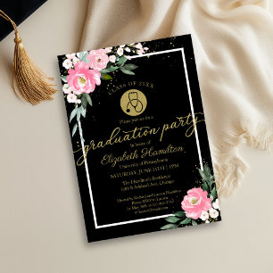 Invitation Stethoscope École de soins infirmiers Grad Party r