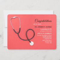 Stéthoscope sur la Graduation Rouge