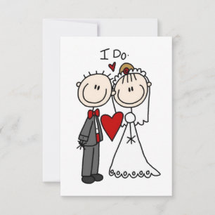 Invitation Stick Figure Mariage Couple Ajouter Votre Propre V