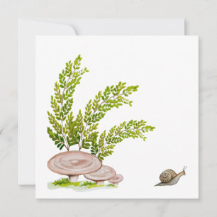 Invitation Sticker avec l'image d'aquarelle mignonne d'une fo