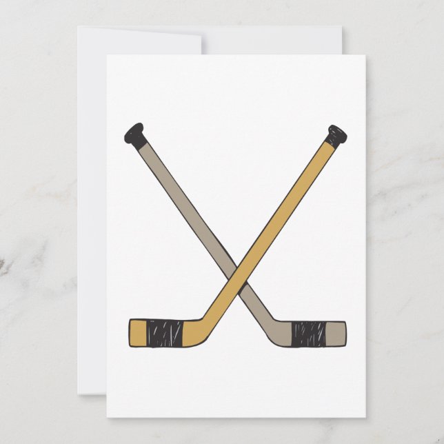 Invitation Sticks de hockey (Devant)