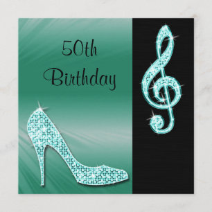 Invitation Stiletto Turquoise et Cleft 50e anniversaire