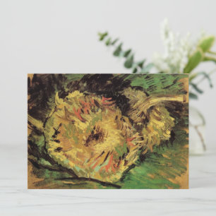 Invitation Still Life Two Cut Sunflowers par Vincent van Gogh