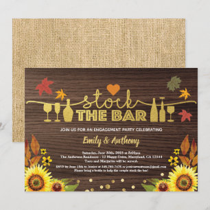 Invitation Stock automne bar tournesol burap bois