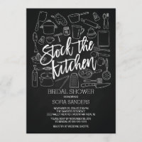 Stock Chalkboard moderne l'Invitation douche cuisi