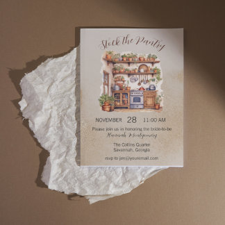 Invitation Stock de la Panterie, cuisine nuptiale de douche I