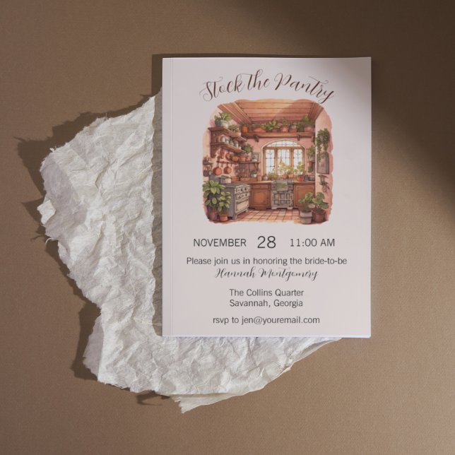 Invitation Stock de la Panterie, cuisine nuptiale de douche I (Créateur téléchargé)