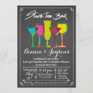 Invitation Stock de l'invitation de douches Bar Couples
