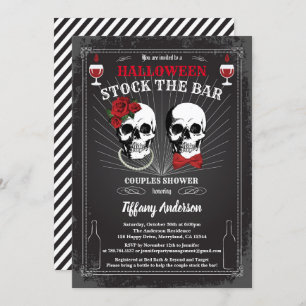 Invitation Stock d'Halloween Le Bar se douche en couple