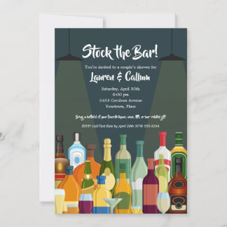 Invitation Stock du Bar Couple's Shower House Party