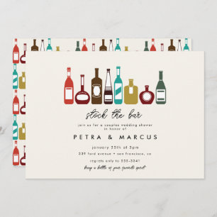 Invitation Stock du Bar Couples Wedding shower nuptiale