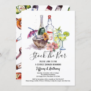 Invitation Stock du Bar Tropical Engagement Party