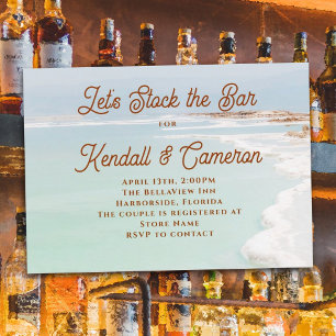 Invitation Stock du bar Wedding shower Océan