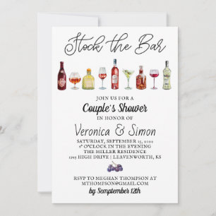 Invitation Stock la douche du Bar Couple
