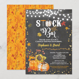 Invitation Stock le bar chute citrouille tableau noir 
