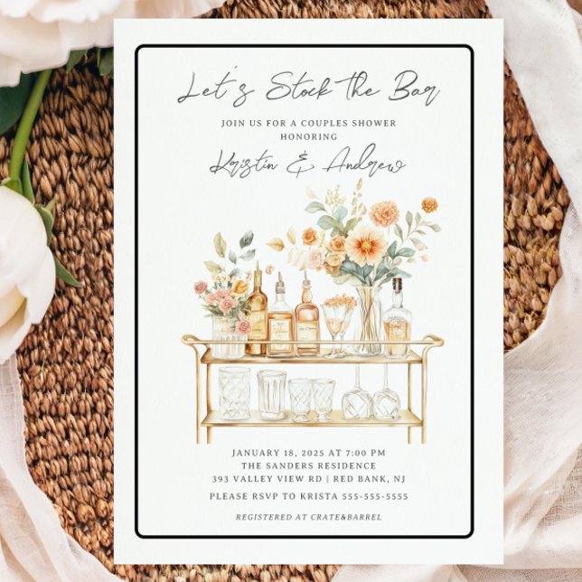 Invitation Stock Le Bar Couples Douche (Créateur téléchargé)