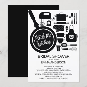 Invitation Stock moderne de la cuisine nuptiale douche Invita