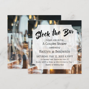 Invitation Stock moderne et frais le Bar Couples Douche
