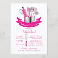 Stock moderne La Cuisine nuptiale douche Invitatio