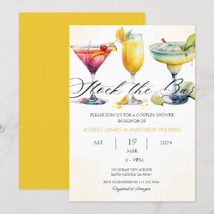 Invitation Stock moderne le Bar Cocktail Couples Co-Ed Douche