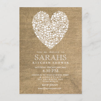 Invitation Stock rustique la partie de Fête de la mariée de