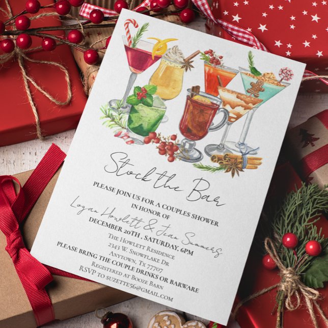 Invitation Stock the Bar Couples Co-ed Shower Noël (Créateur téléchargé)