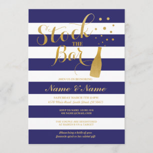 Invitation Stock The Bar Couples Douche Party Grève Invitatio
