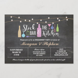 Invitation Stock The Bar & Kitchen Engagement Party Couples