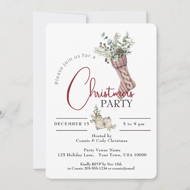 INVITATION STOCKAGE DE NOËL AVEC GREENS PARTY (Devant)