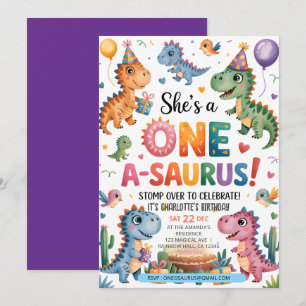 Invitation Stomp Chomp Roar dinosaure un par saurus anniversa