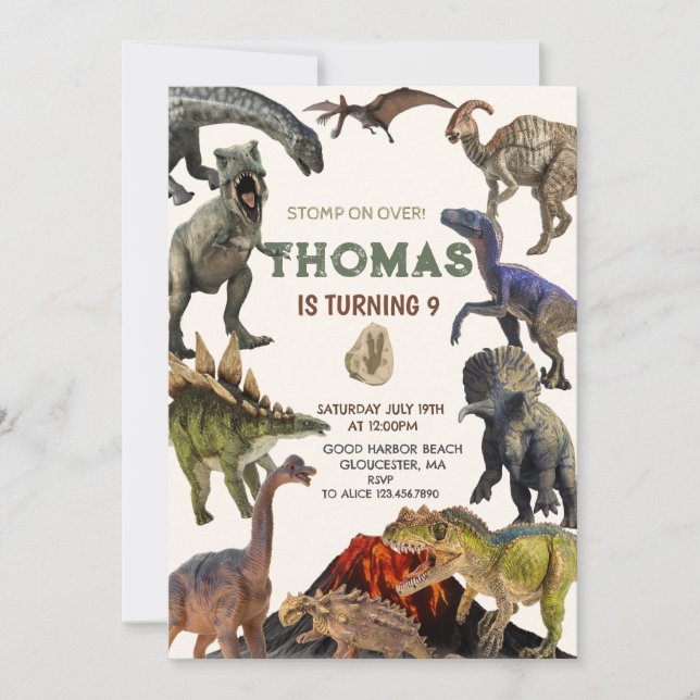 Invitation Stompe sur l'invitation de fête d'anniversaire de  (Devant)