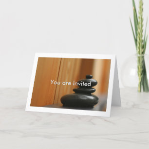 Invitation Stones de méditation de Cairn et bois