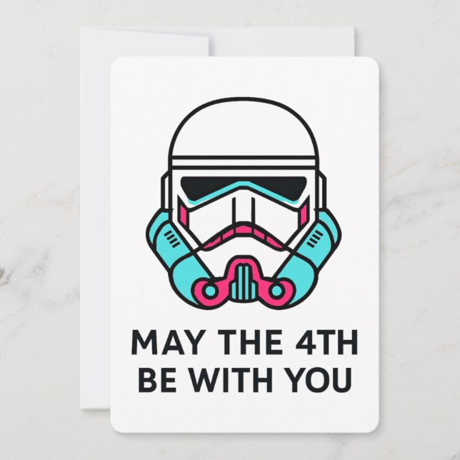 Invitation Stormtrooper Néon Que la Force soit avec Vous Affi (Devant)