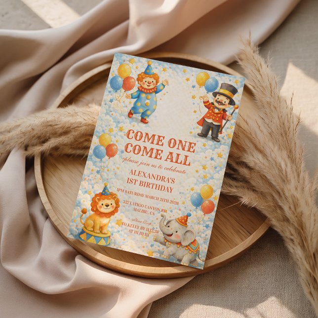 Invitation Storybook Circus Friends Birthday (Créateur téléchargé)