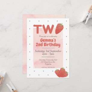 Invitation Strawberry Polka Dot DEUX  2