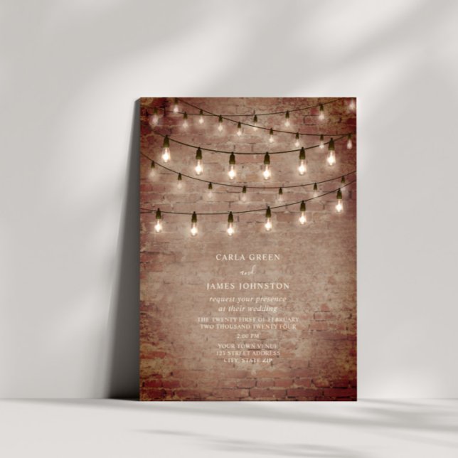 Invitation String Lights Brick Générique All Purpose Party (Créateur téléchargé)
