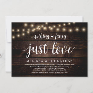Invitation String Lights Farm, Mariage Elopement Diner Party