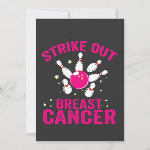 Invitation Striout Breast Cancer Drôle Bowling Sport Cadeau
