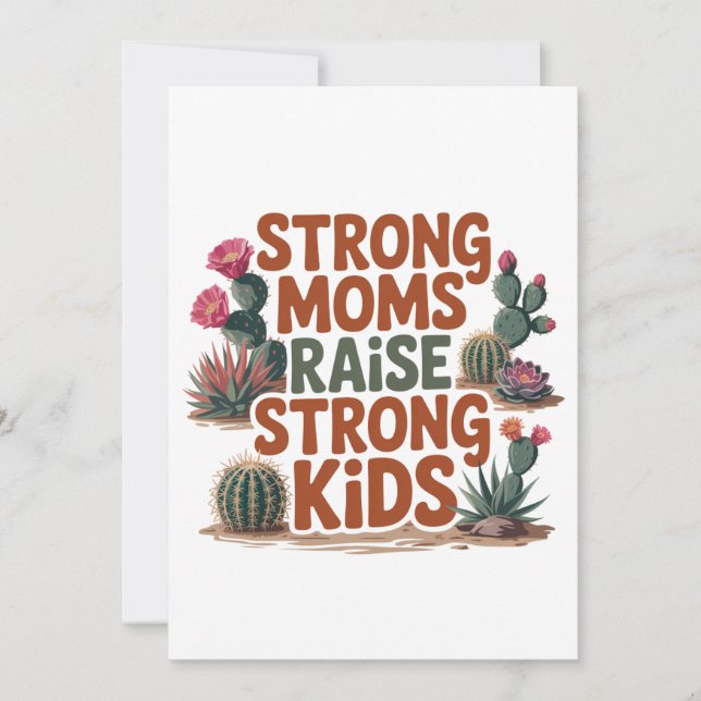 Invitation Strong Moms Raise Strong Kids (Devant)
