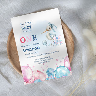 Invitation Strot 1er Ballon Animal Anniversaire