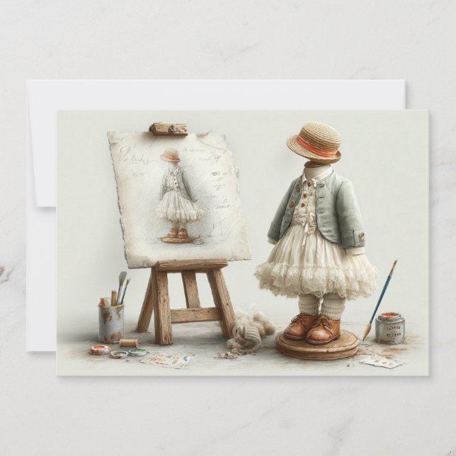 Invitation Studio de l’écrivain parisien Ruffle 1er anniversa (Devant)